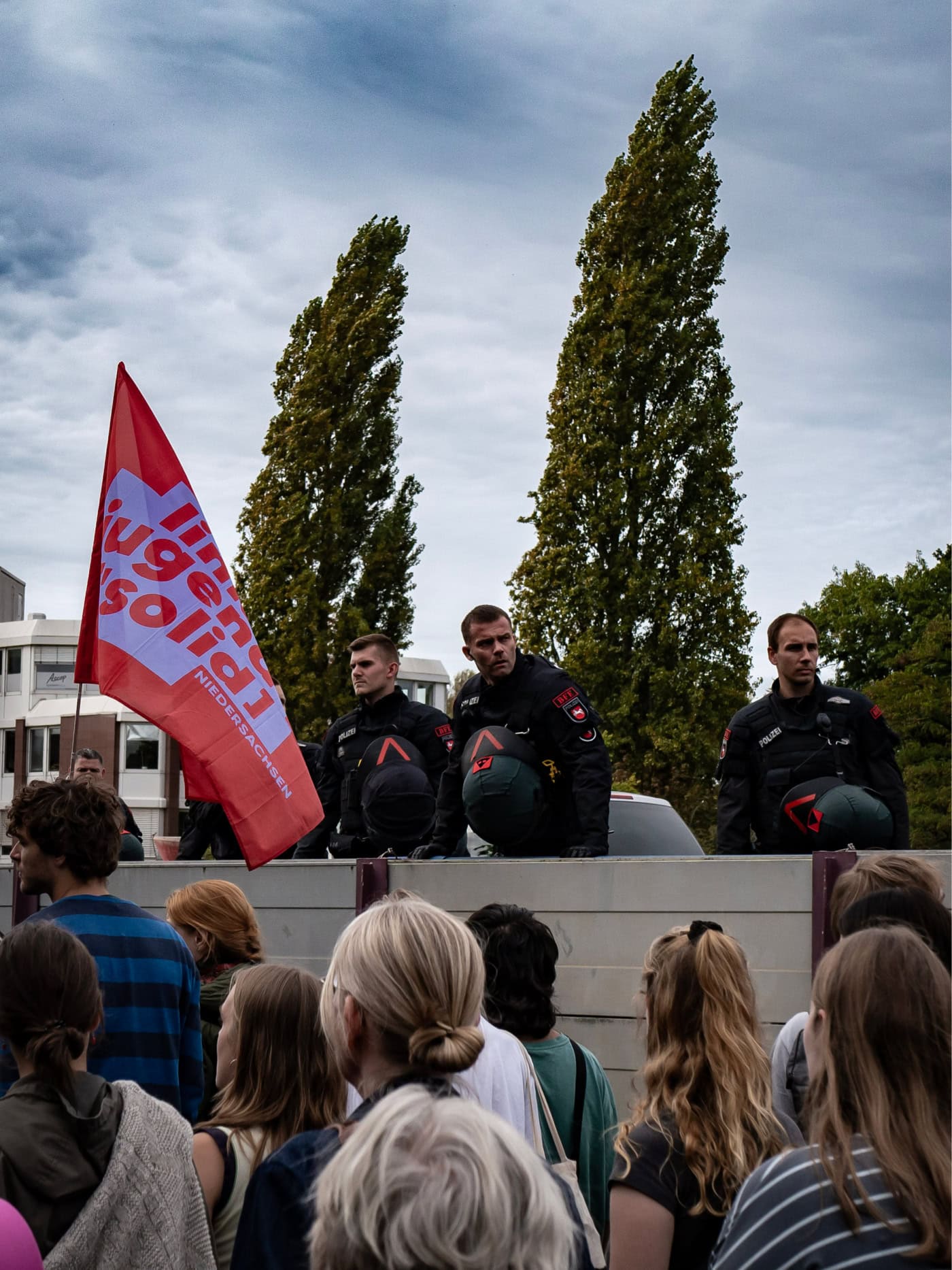 Polizeibeamte auf einer Demonstration