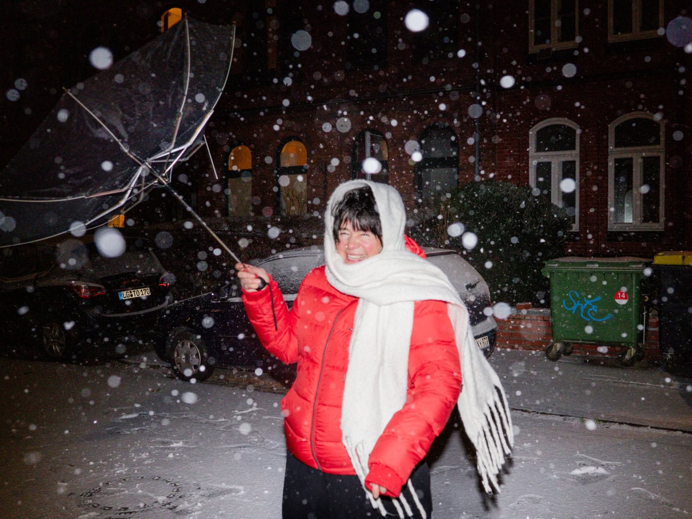 Self-portrait in the snow