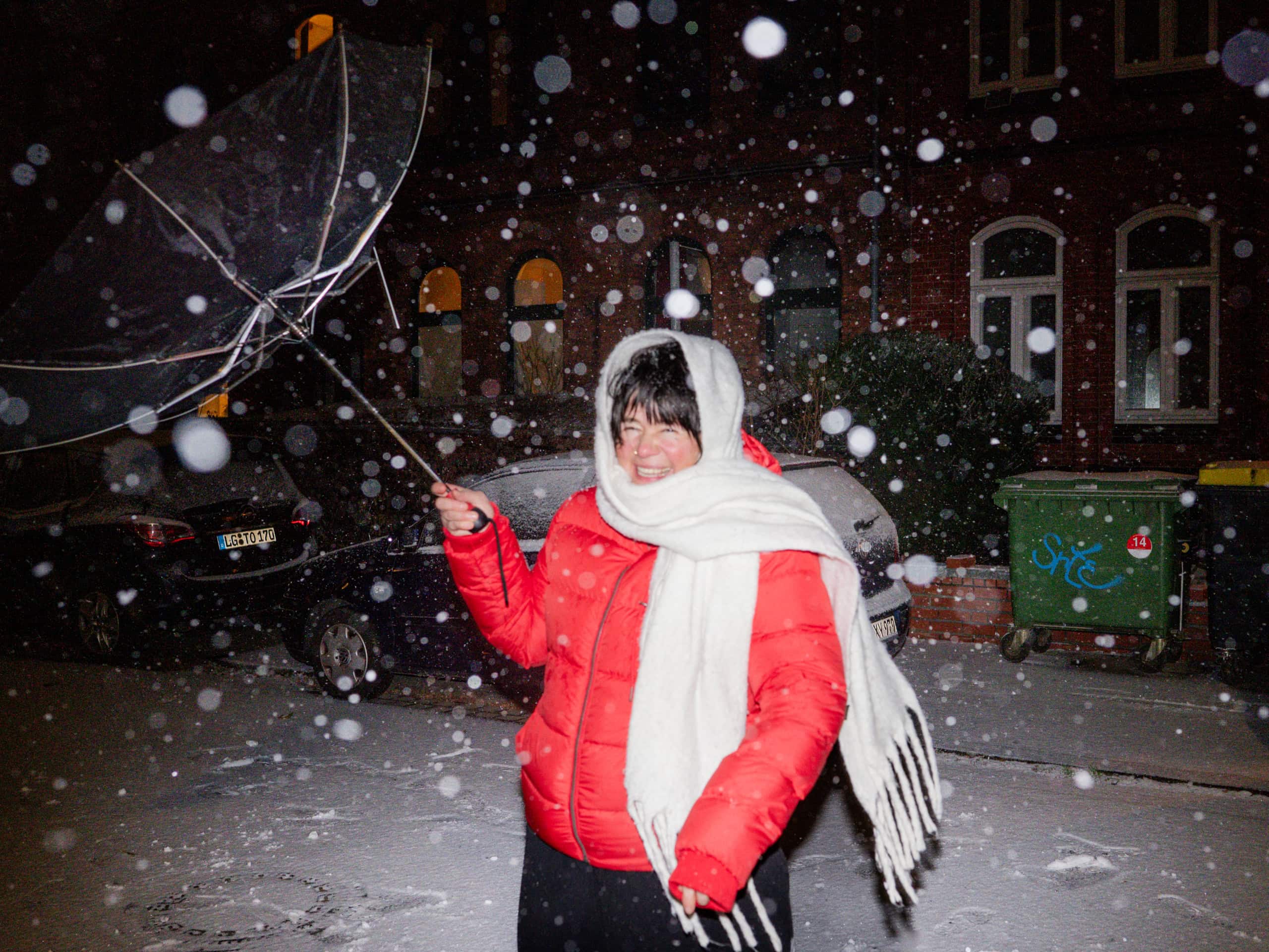 Selbstporträt im Schnee