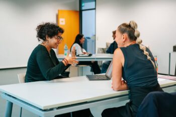 Portfoliotag 2026 an der Hochschule Hannover: Studierende zeigen ihre Arbeiten.