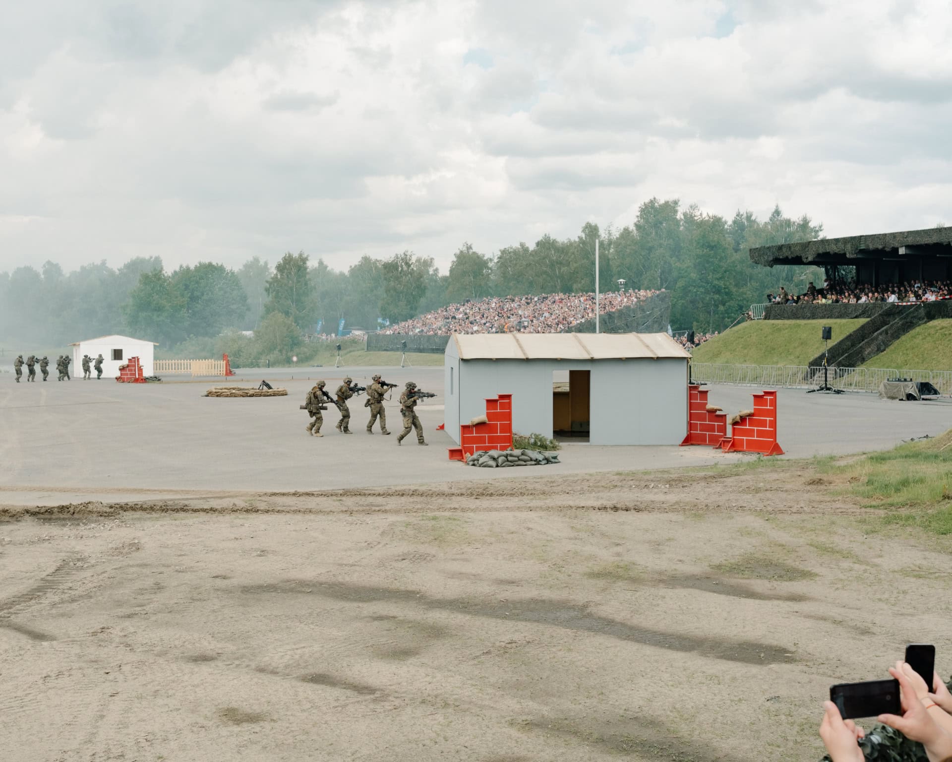 Audience watching a military exercise at Bundeswehr Day 2026