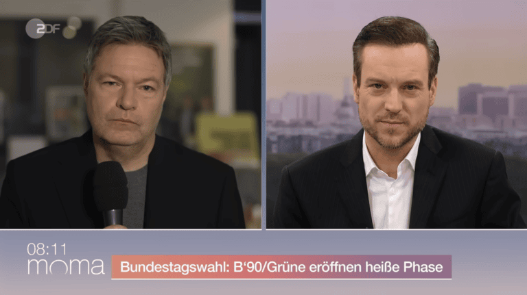 Politiker*innen im Interview: Grünen-Politiker Robert Habeck im Interview mit Andreas Wunn